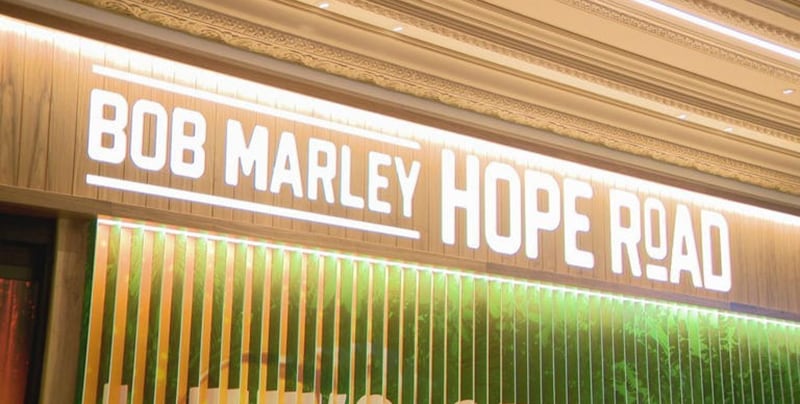 Bob Marley Hope Road sign